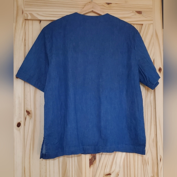 Vintage Alfred Dunner Size 14  Button-Up Embroidered Denim Blouse - Picture 9 of 9